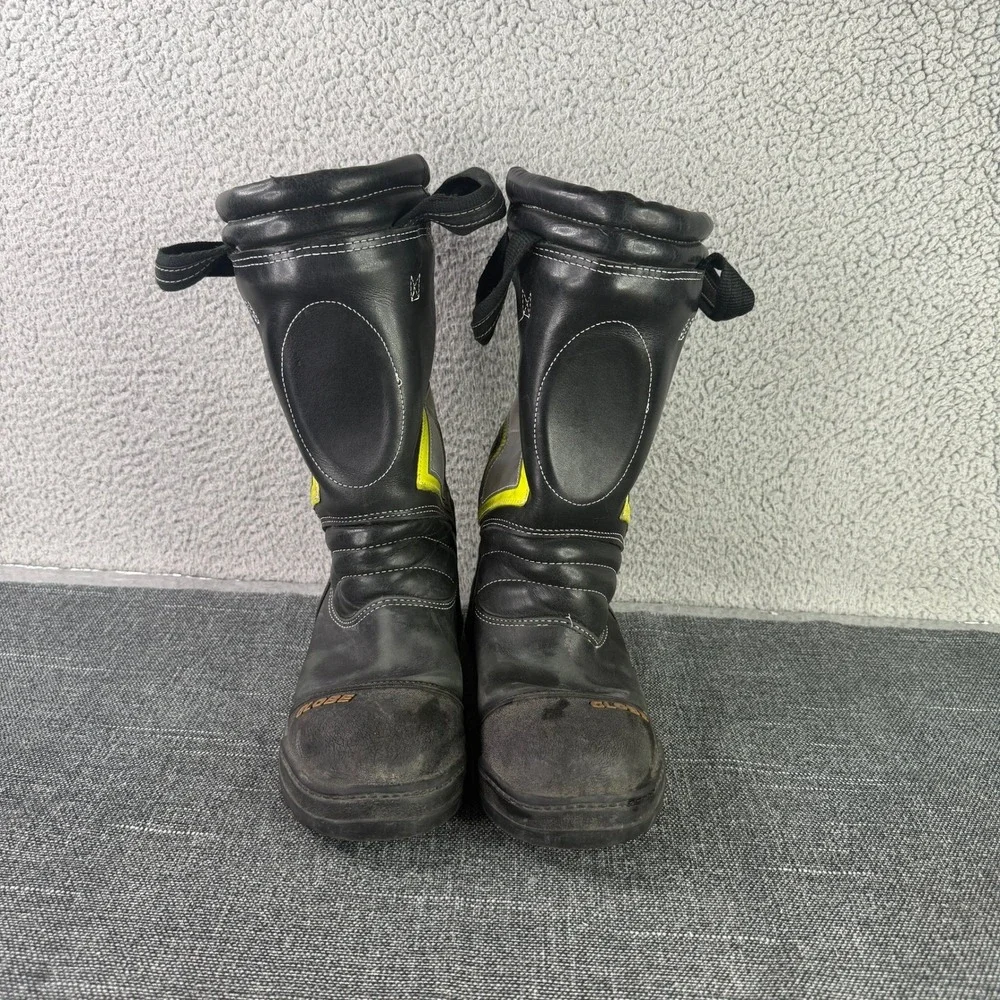 Globe Firefighter Boots‎ Mens 7.5 M Black Leather Structural 1201400 Vibram Sole